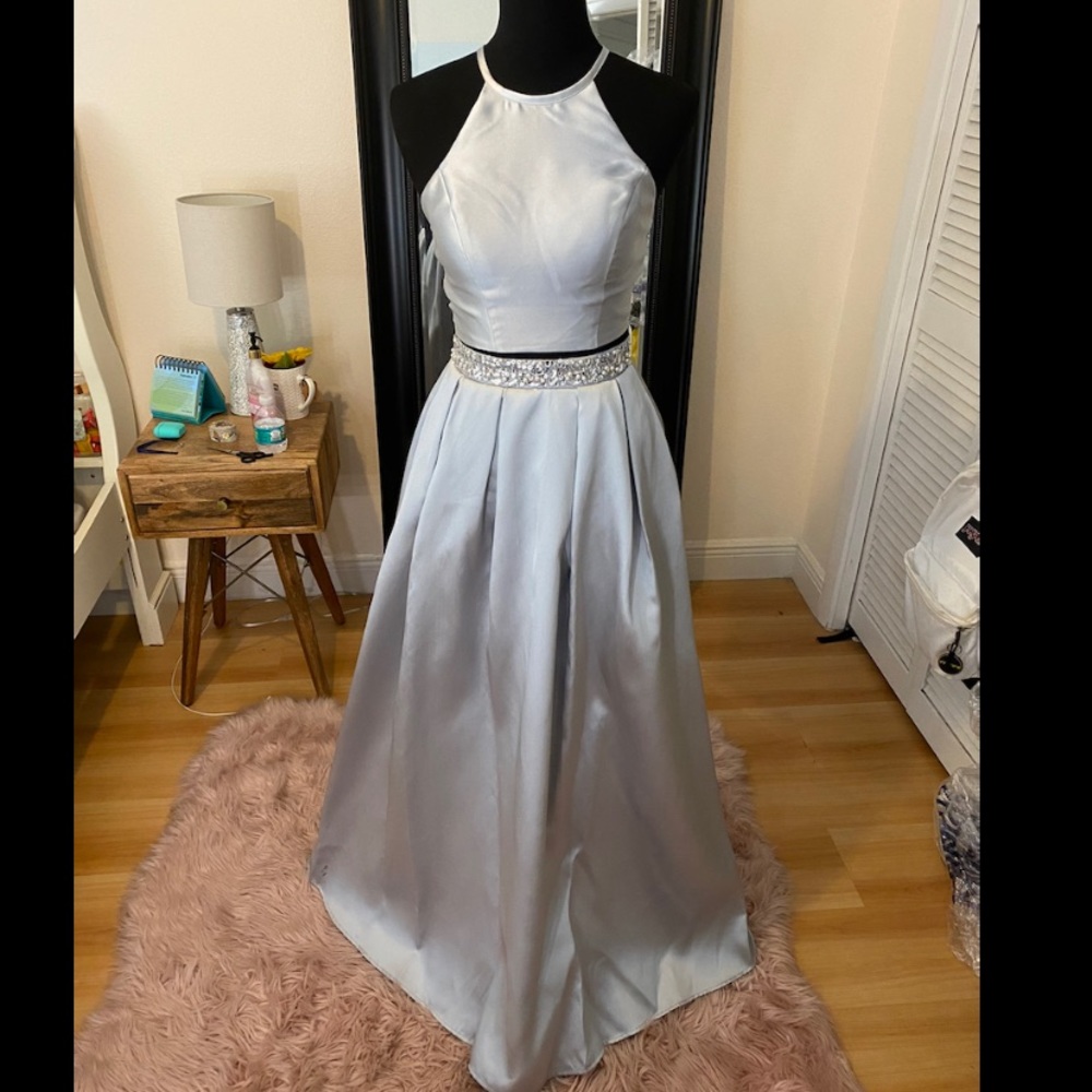 Silver prom dress